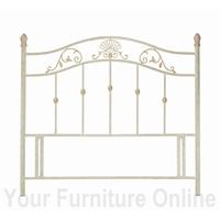 Angelica Fossilstone/Antique Gold Accent Headboard - Multiple Sizes (135cm - Double)