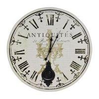 Antique Vintage Black & White Round Wall Clock