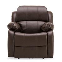 Anton Reclining Leather Armchair Brown