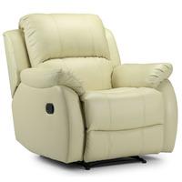 anton reclining leather armchair cream