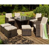 Antibes Garden Furniture Cube Set, 9-Piece