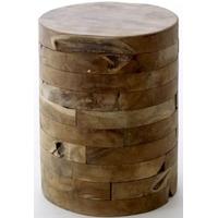 Ancient Mariner Reclaimed Wood Round Block Stool