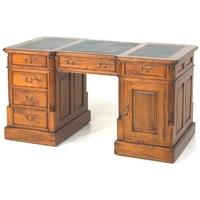 Ancient Mariner Mahogany Village Desk - Green Leather Top