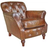 ancient mariner vintage leather button back leather chair