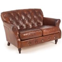 ancient mariner vintage leather button back sofa