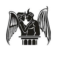 Angel and Demon Pattern Decorative Car Sticker