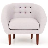 anja light grey fabric tub chair