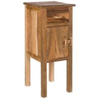 Anteak Root Side Table - Drawer with Door