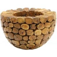 anteak root mosaic log bowl