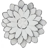 Antique White Large Flower Wall Art (Set of 4)