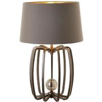 Antique Brass Cage Table Lamp - Small