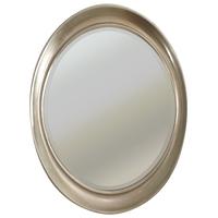 Antique Silver Oval Mirror