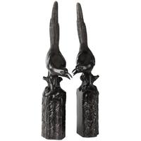 Antique Bronze Bookend Magpie (Set of 2)