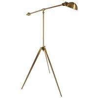 Antique Brass Tripod Floor Lamp