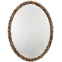 Angelic Oval Antique Gold Mirror