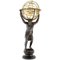 Antique Bronze Statue Atlas with Globe