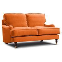 Annabelle Italian Velvet 2.5 Seater Sofa, Orange