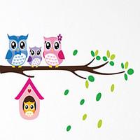 animals owl wall stickers romance shapes 3d wall stickers plane wall s ...
