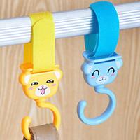 Animal Prints Velcro Outdoor Wind Stroller Laundry Hook(Random Color)