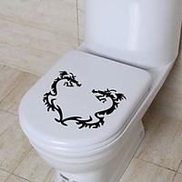 Animals / Shapes Wall Stickers Plane Wall Stickers Dragons toilet stickers, vinyl 2316cm
