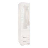 angel high gloss 1 door 2 drawer wardrobe