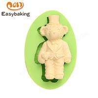 animal mould formal dress teddy bear fondant silicone molds for cake d ...