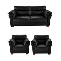 Ancona Leather 3 Seater plus 2 Chairs