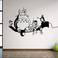 Animals My Neighbor Totoro Botanical Wall Decals / Cartoon WalL Stickers / Fantasy Wall Stickers Plane Wall Stickers, 