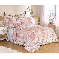 anna printed patchwork bedspread set single