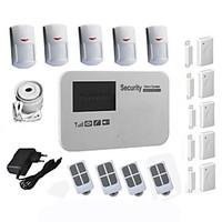 Android Burglar SIM Card Gsm Alarm System Wireless Wired For Home House Security With 5 PIR Detector, 5 Door Sensor