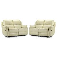 Anton 2 and 2 Seater Recliner Suite Cream