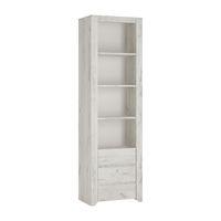 Angel Tall Narrow 3 Drawer Bookcase White