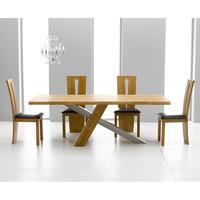 antonio solid oak dining table and 6 arizona dining chairs