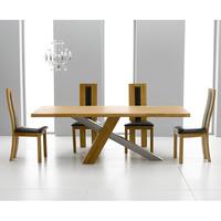 antonio solid oak dining table and 6 havana dining chairs