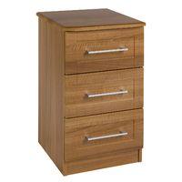 Andante 3 Drawer Bedside Walnut