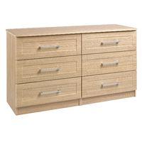 Andante 6 Drawer Wide Chest Oak