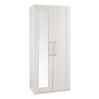 Andante Tall 2 Door Mirrored Wardrobe Cream