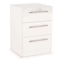 Angel High Gloss 3 Drawer Bedside