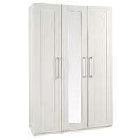 andante 3 door mirrored wardrobe cream