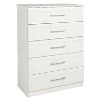 Andante 5 Drawer Chest Cream