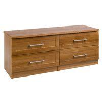 andante 4 drawer wide chest walnut