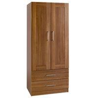 Andante 2 Door 2 Drawer Wardrobe Walnut