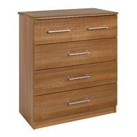 Andante 4 Drawer Chest Split Chest Walnut