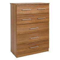 andante 5 drawer chest split chest walnut