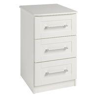 Andante 3 Drawer Bedside Cream