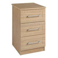 andante 3 drawer bedside oak