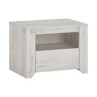 Angel 1 Drawer Bedside Cabinet White