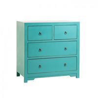 Anji Four Drawer Chest in Teal