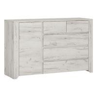 Angel 1 Door 2 over 3 Drawer Chest White