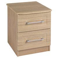 Andante 2 Drawer Bedside Oak